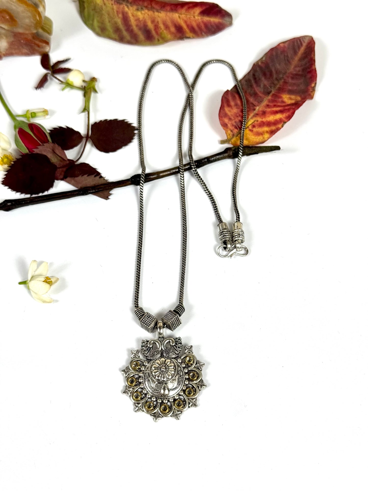 Oxidised Chiragh Pendant