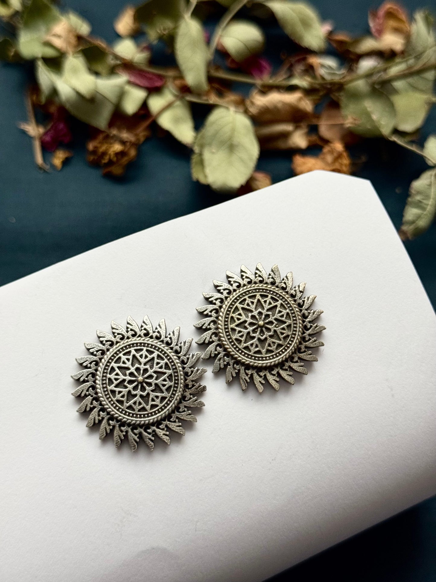 Premium oxidised Brass made yasmin Earrings