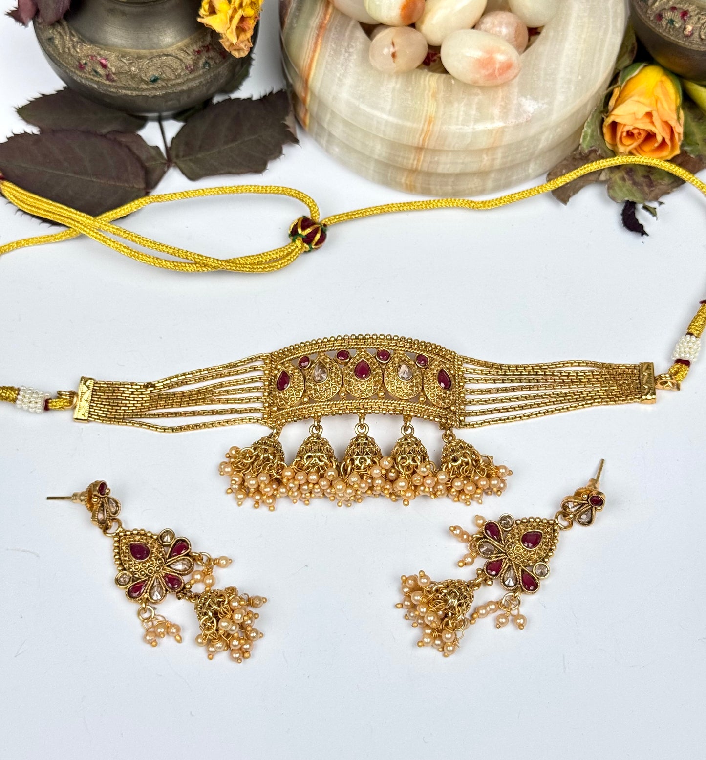 Rajwadi Brass Made Ishq Choker set