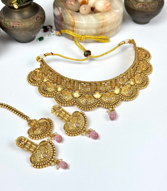 Rajwadi Brass Choker set