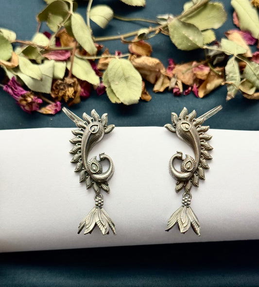 Premium oxidised hoor Earcufs Jhumka