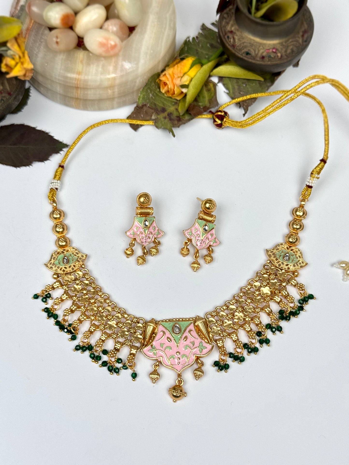 Rajwadi Brass Made Necklace Set