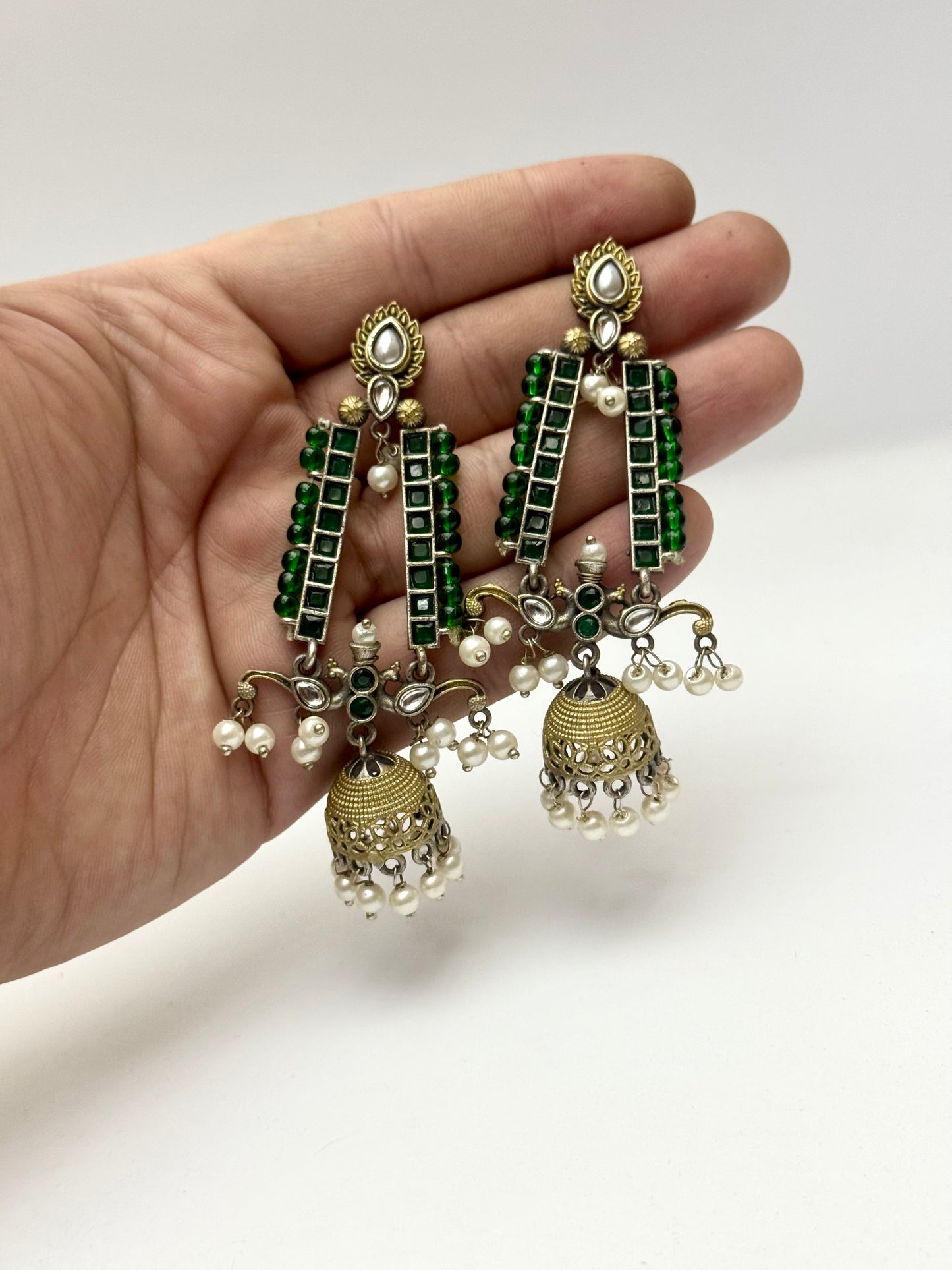 Premium Brass made Oxidised Jhumka