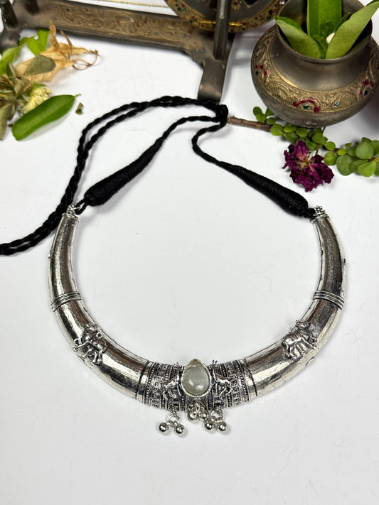 Premium Oxidised Diwar Necklace