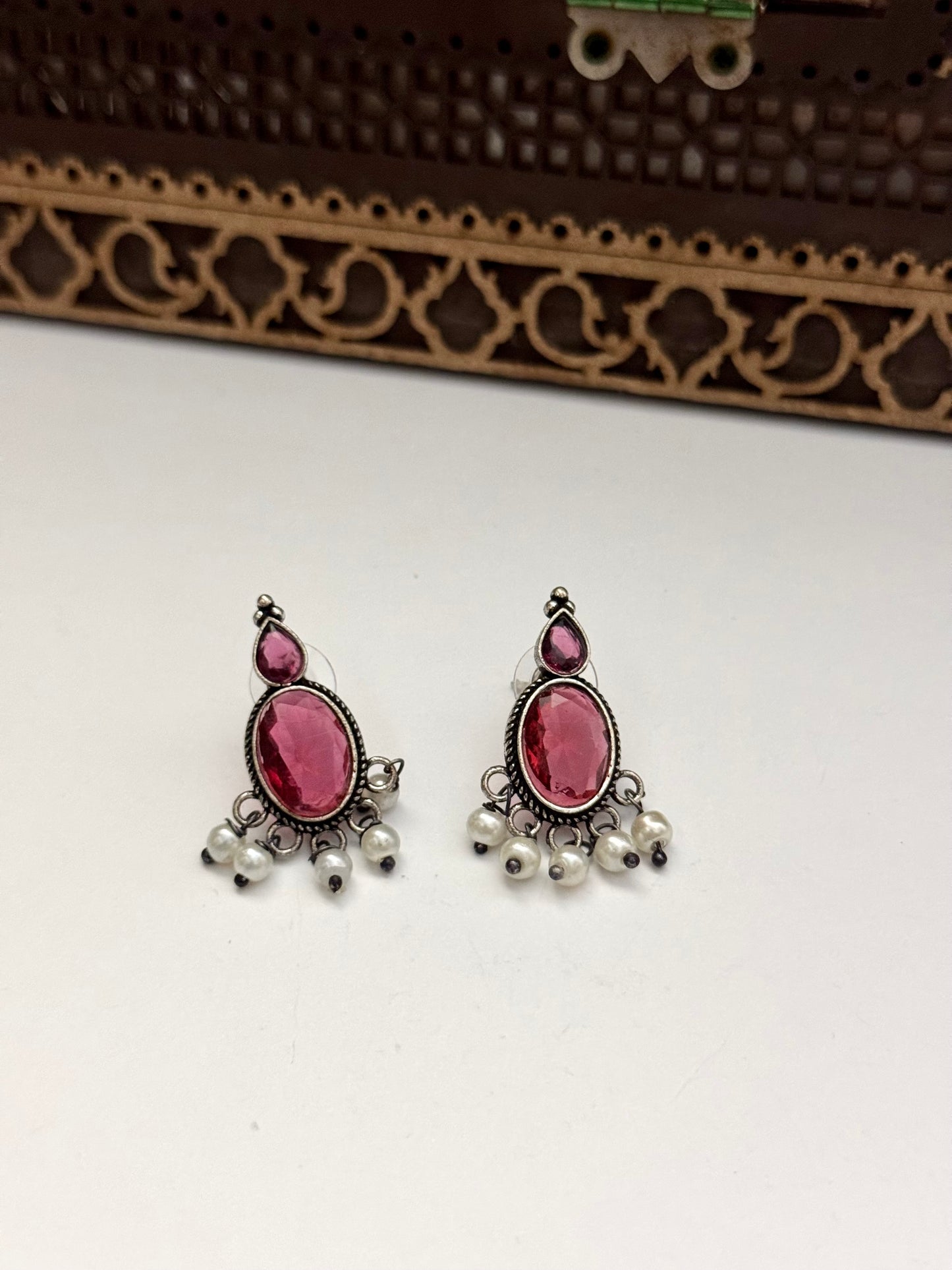 Premium brass made oxidised Earrings