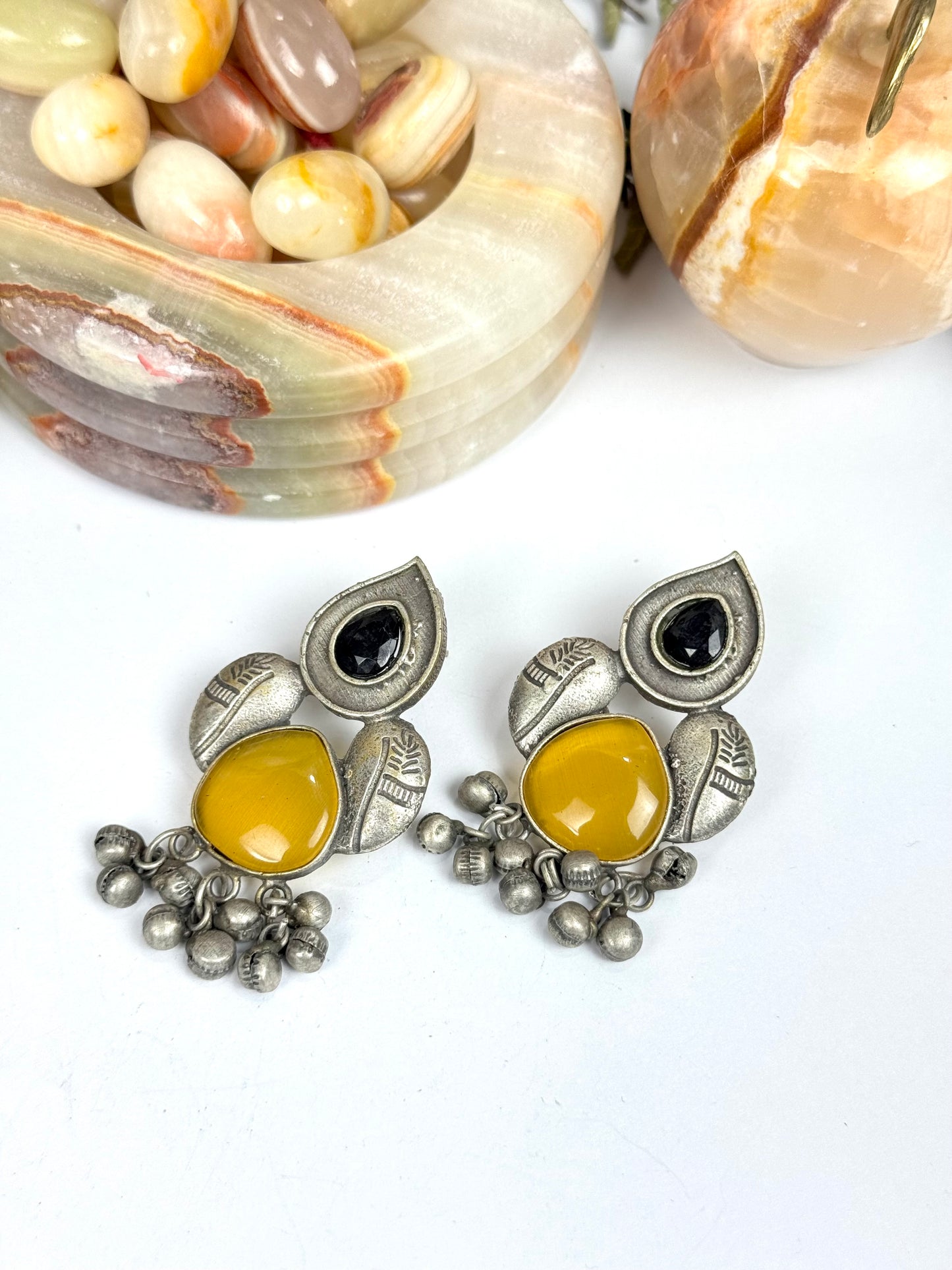 Premium Brass Made Oxidised Earrings