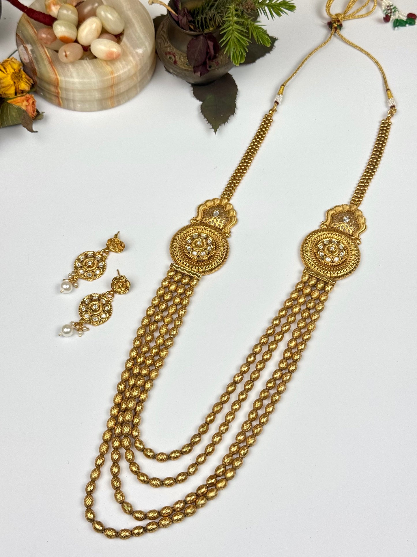 Rajwadi Brass Made Mala Set