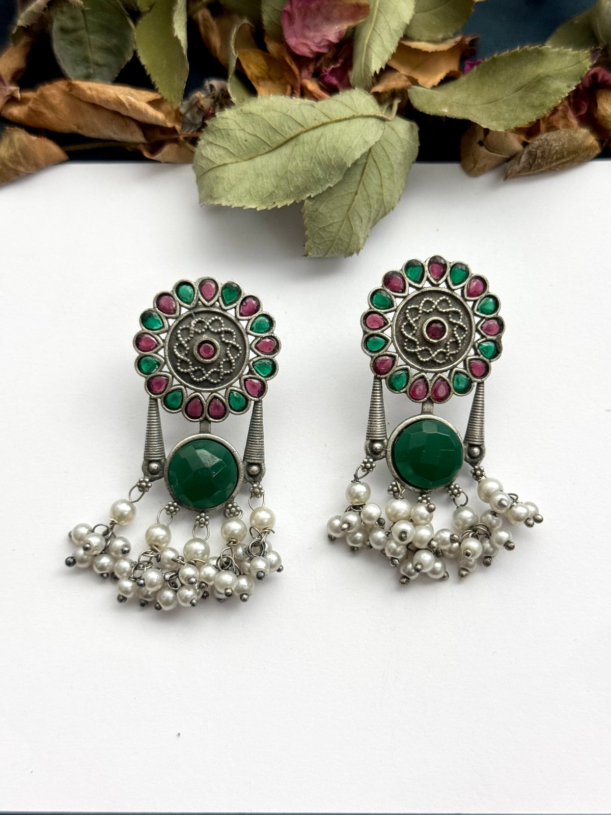 Premium Brass made Oxidised Earrings
