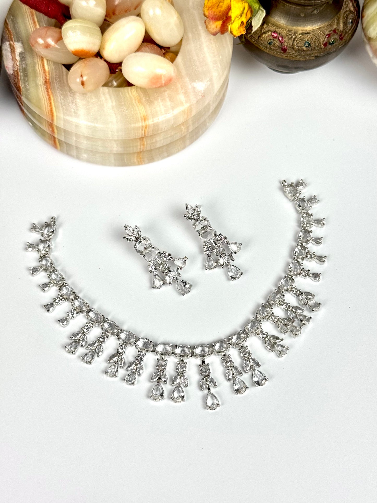 American Diamond 1karat Necklace set