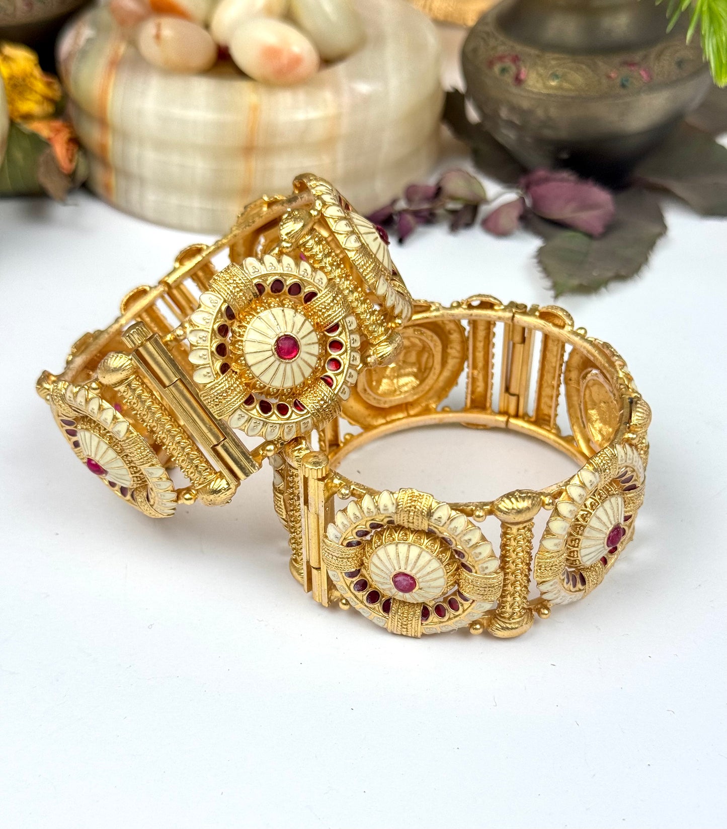 Rajwadi Openable Mina Bangles pair