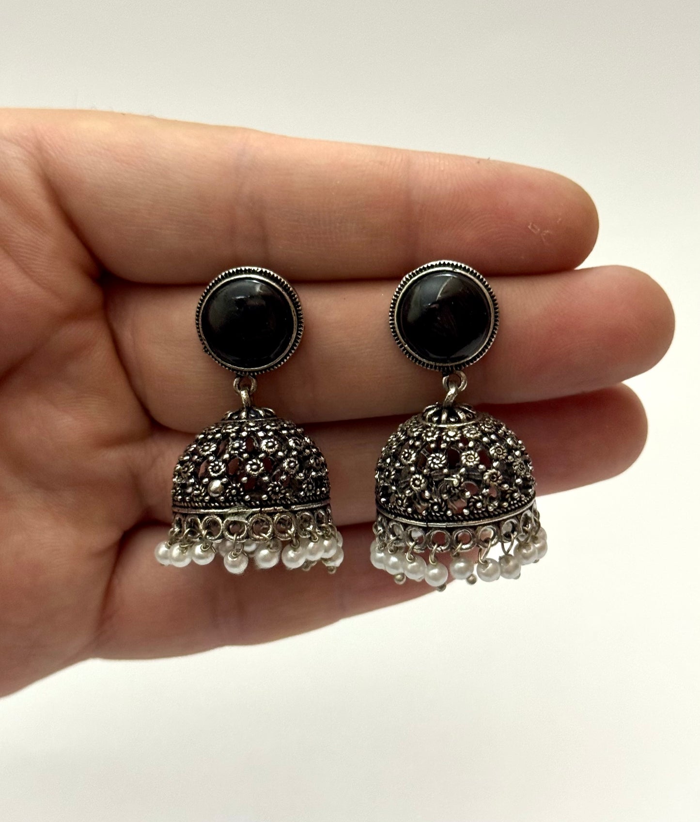 Premium Brass made Oxidised Jhumka