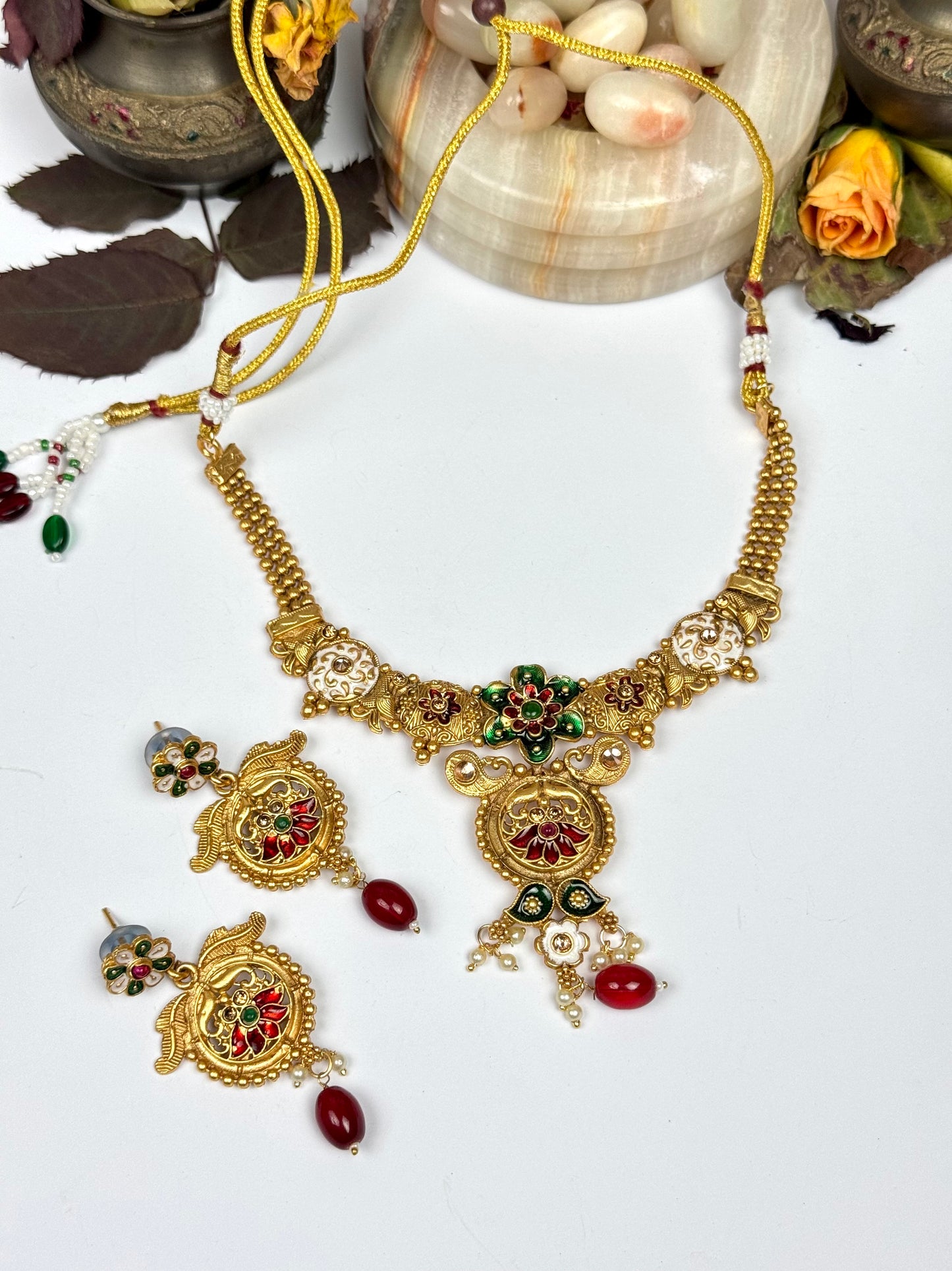 Rajwadi Maya Necklace set