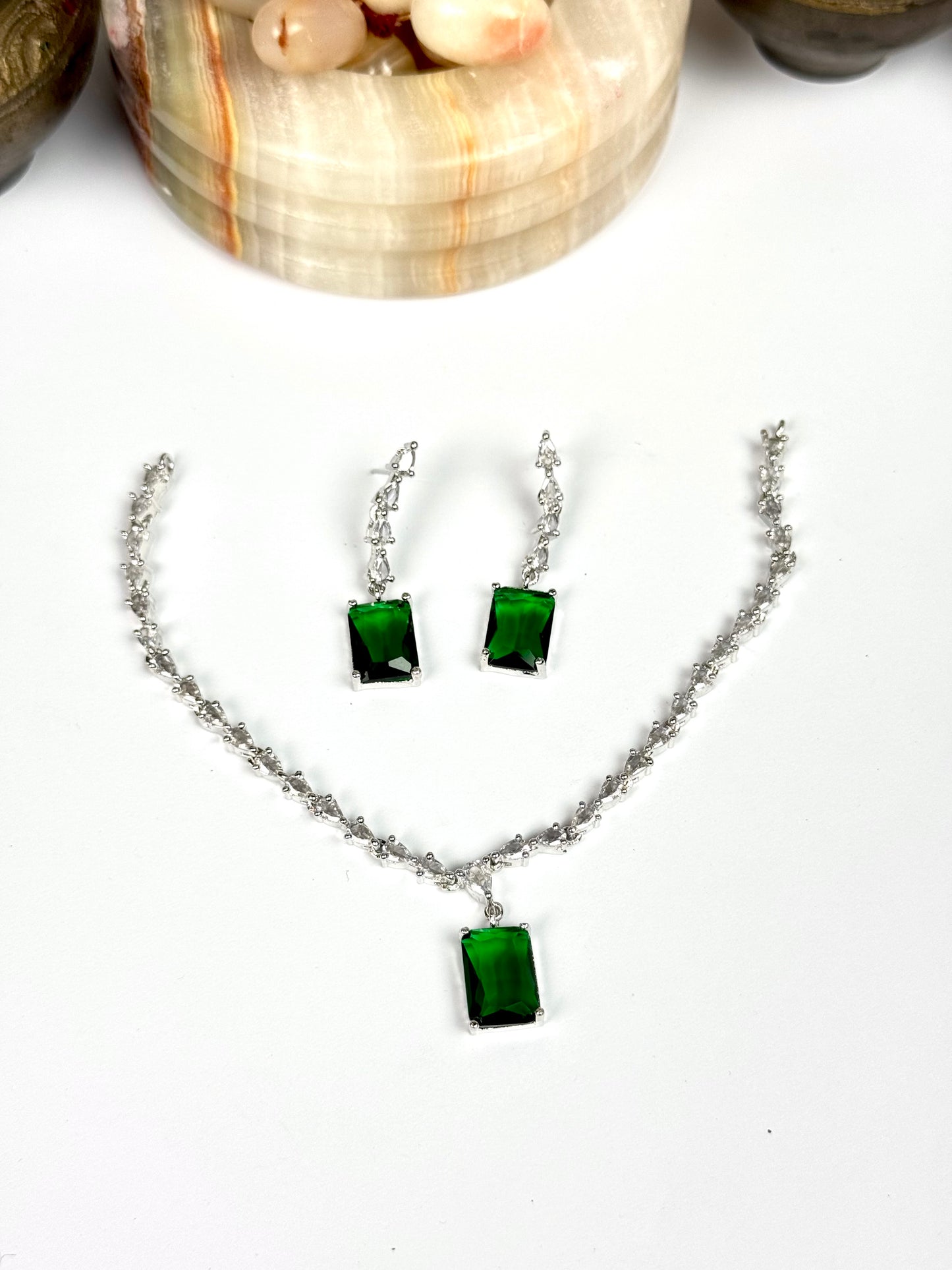 American Diamond 1karat Necklace set