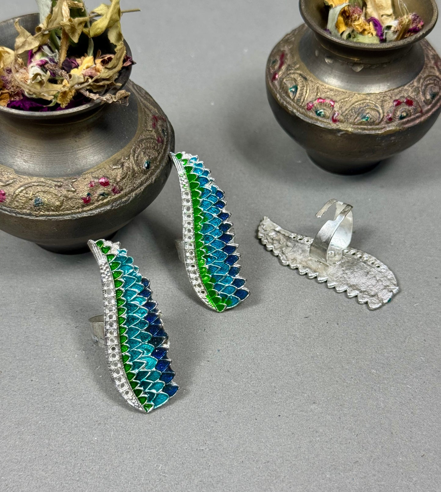 Oxidised Mina Adjustable Rings