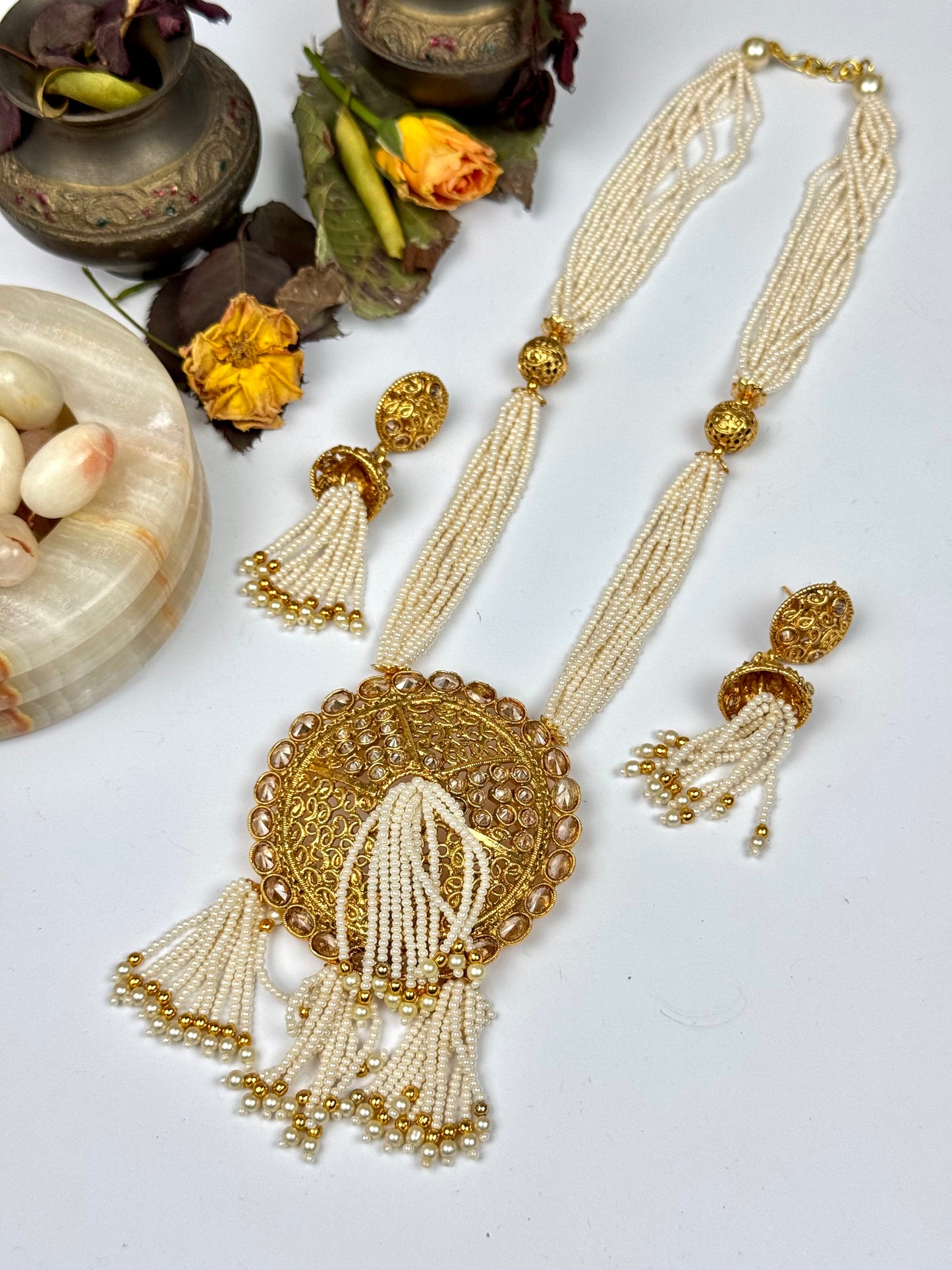 Rajwadi Moti Mala set