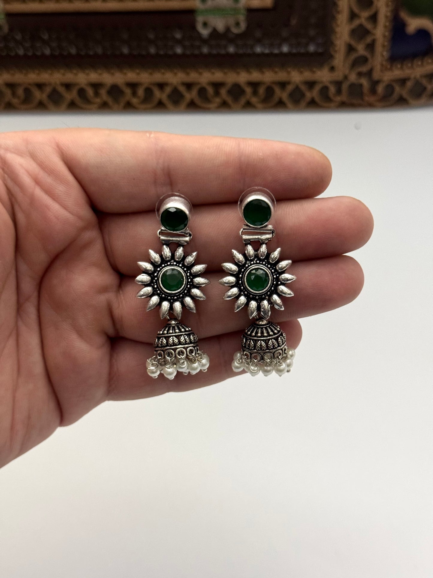 Premium Brass made oxidised Earrings