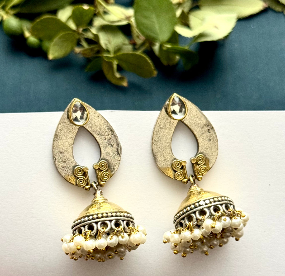Premium oxidised Brass made Earrings