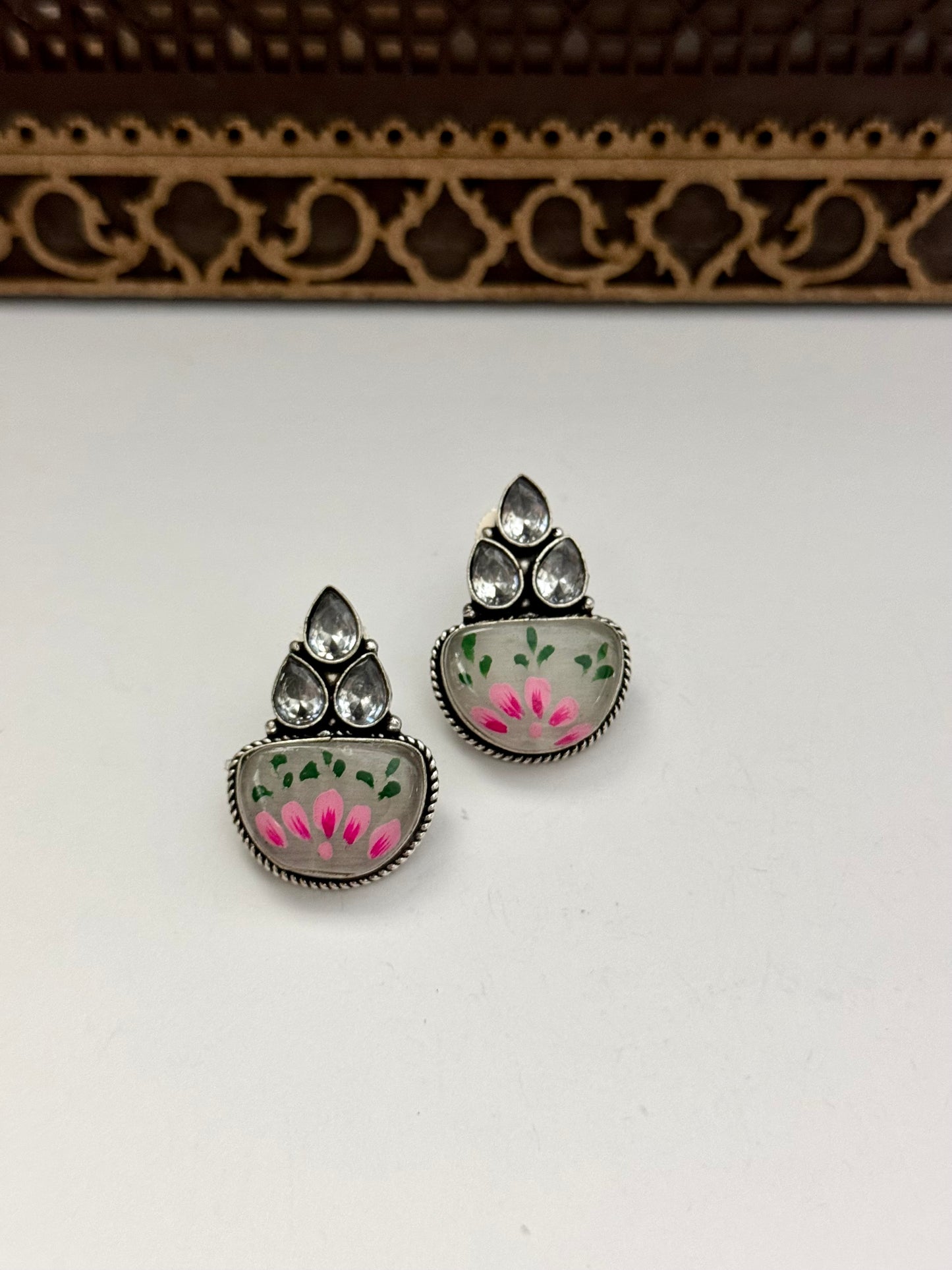 Premium brass made oxidised Earrings