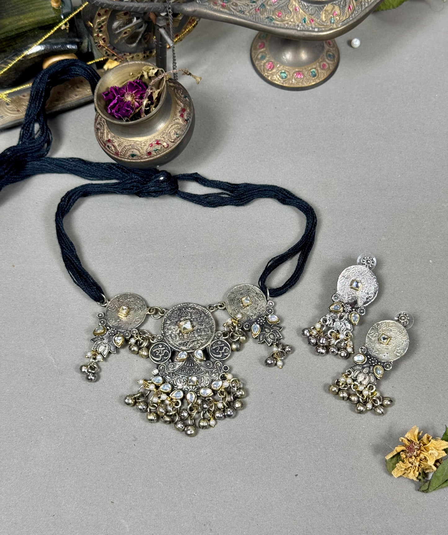 Oxidised Noor-e-Nazaqat set