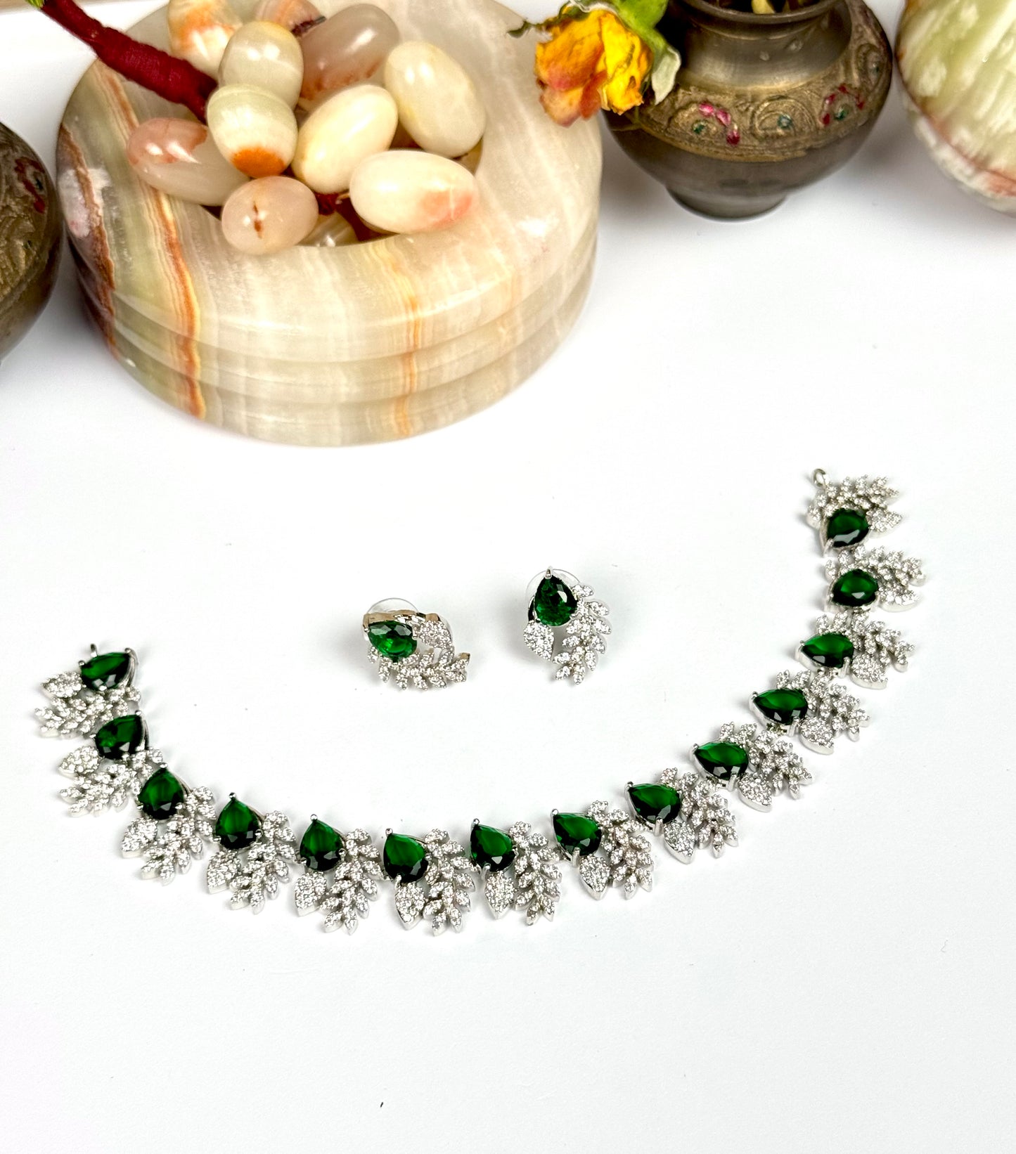 American Diamond 1karat Necklace set