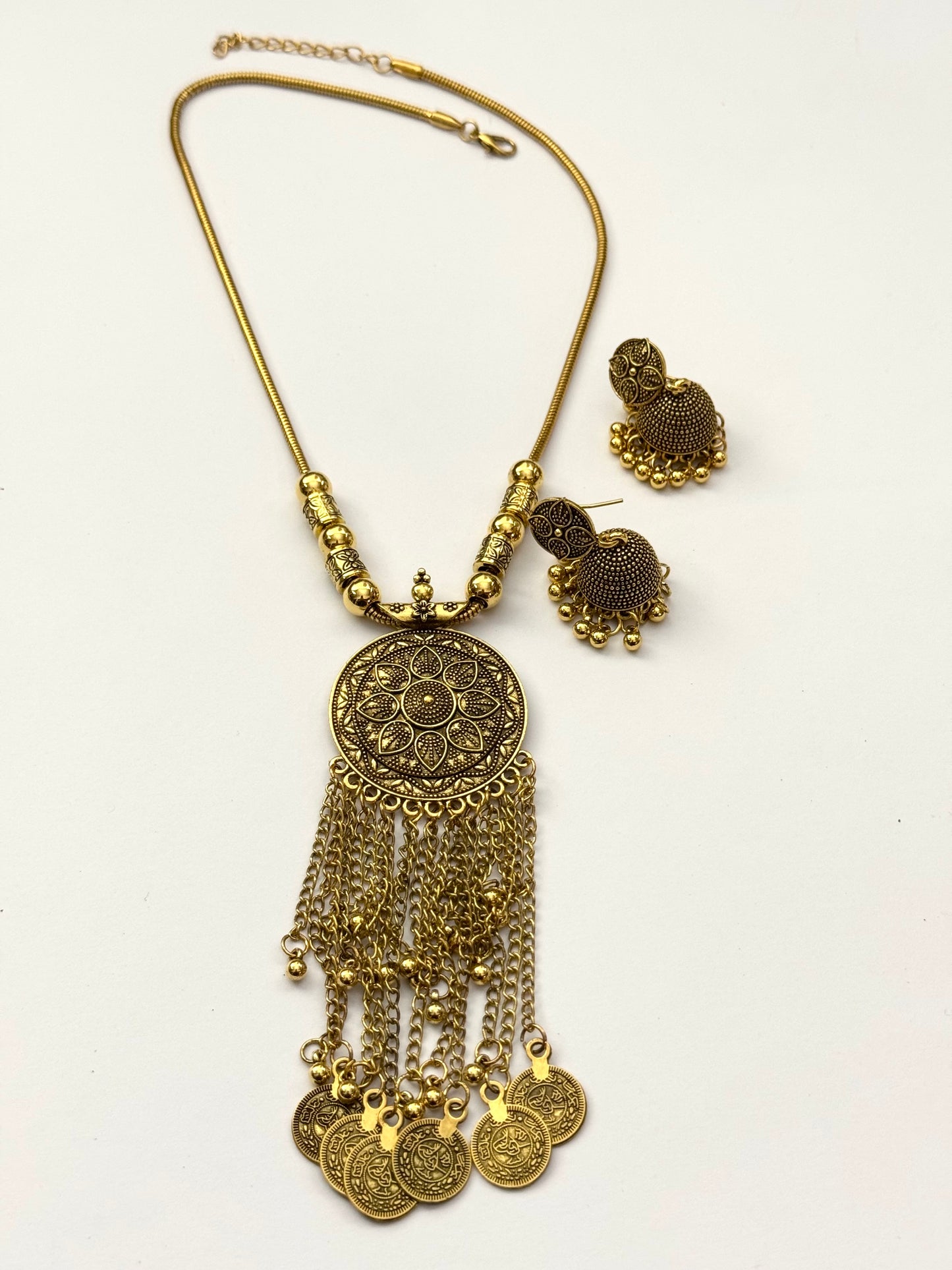 Oxidised Gazal pendant  Set