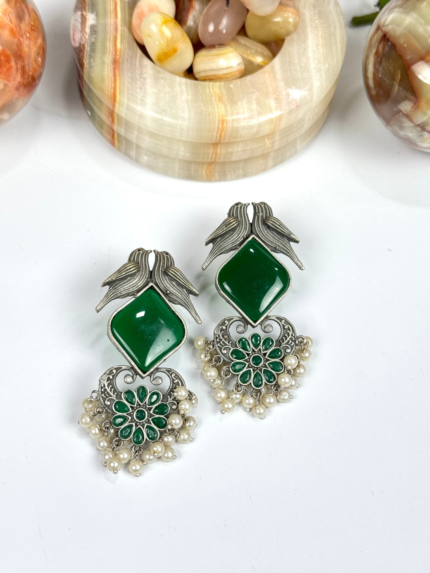 Brass Made Premium Oxidised Earrings