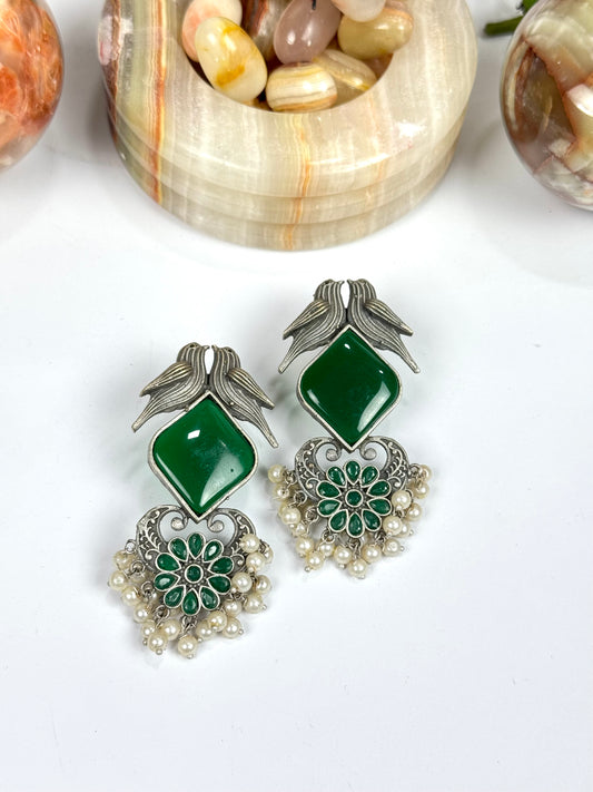 Brass Made Premium Oxidised Earrings