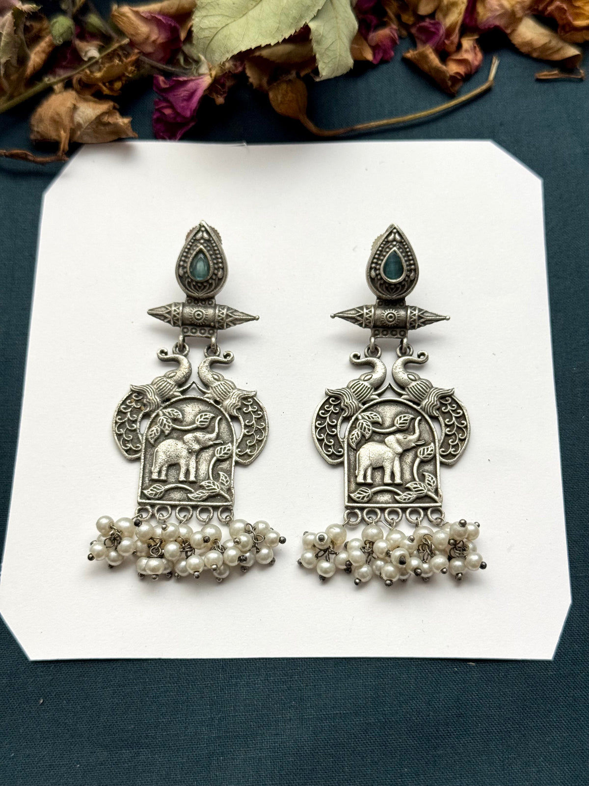 Premium Brass made Oxidised Earrings