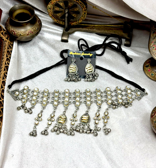 Oxidised Chameli Set