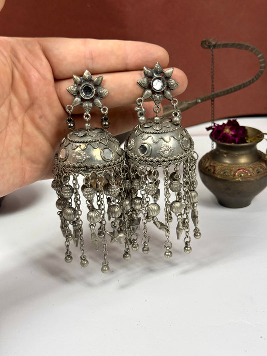 Oxidised Juhi Jhumka