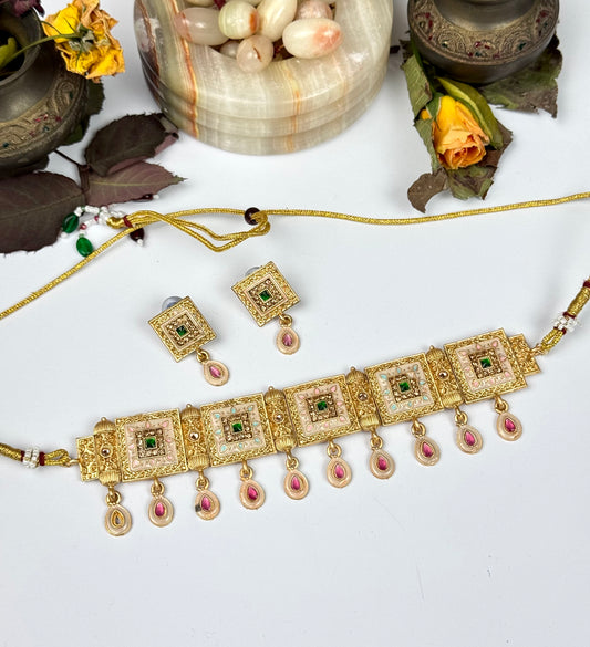 Rajwadi Khushi Choker Set