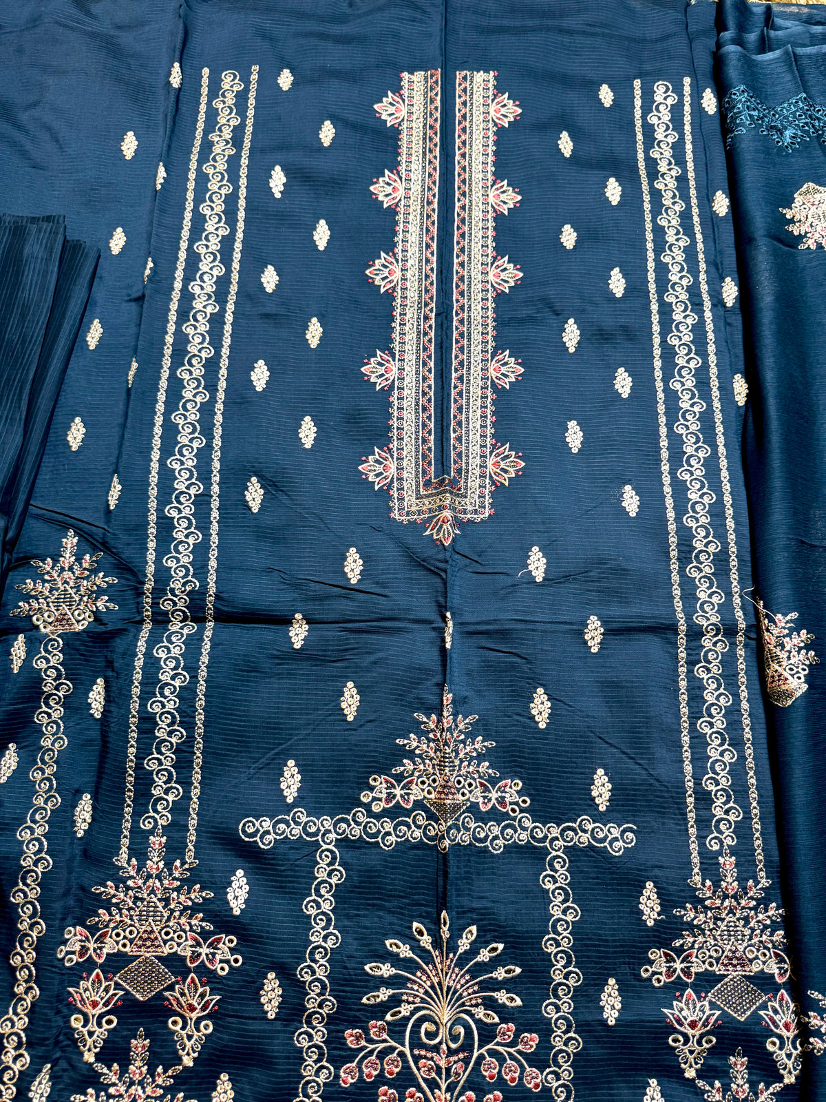 Libas-e-Shireen A+ Quality orignal Khadder 3 Pcs Embroidered Suit