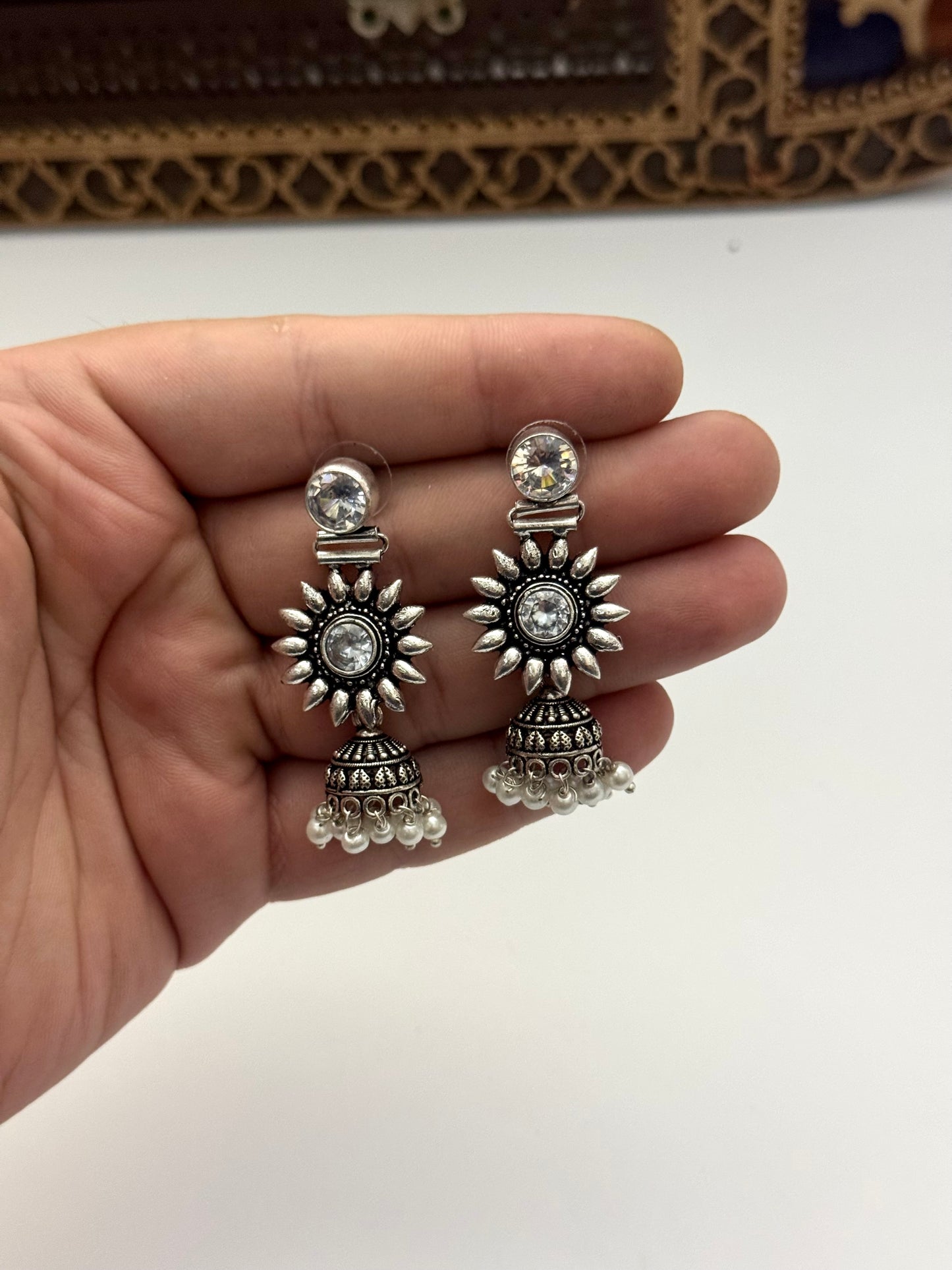 Premium Brass made oxidised Earrings