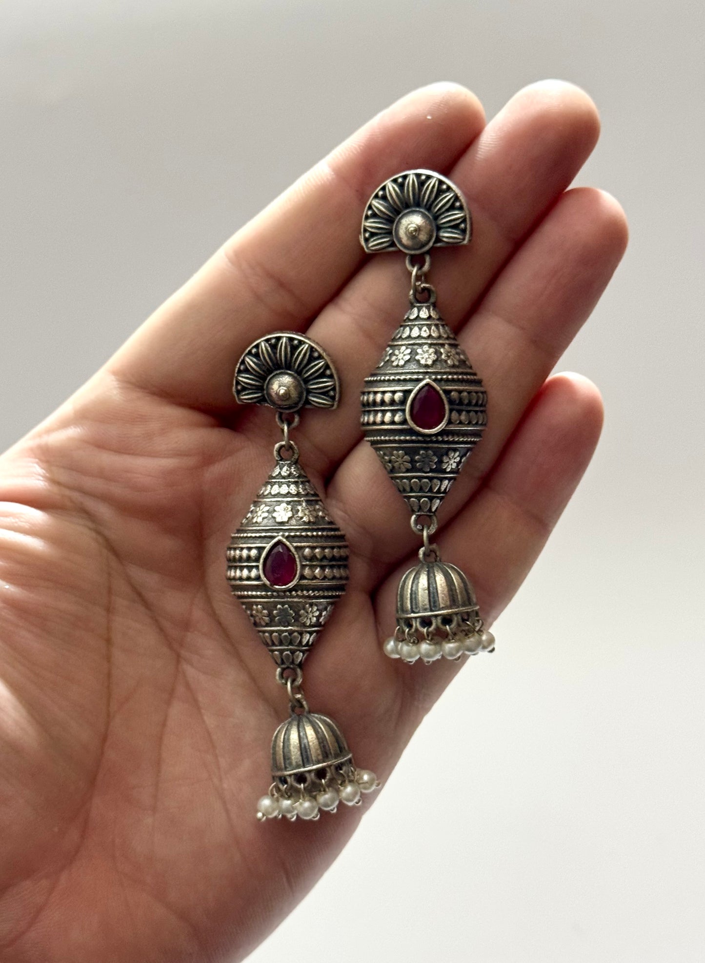 Premium brass made Oxidised jhumka