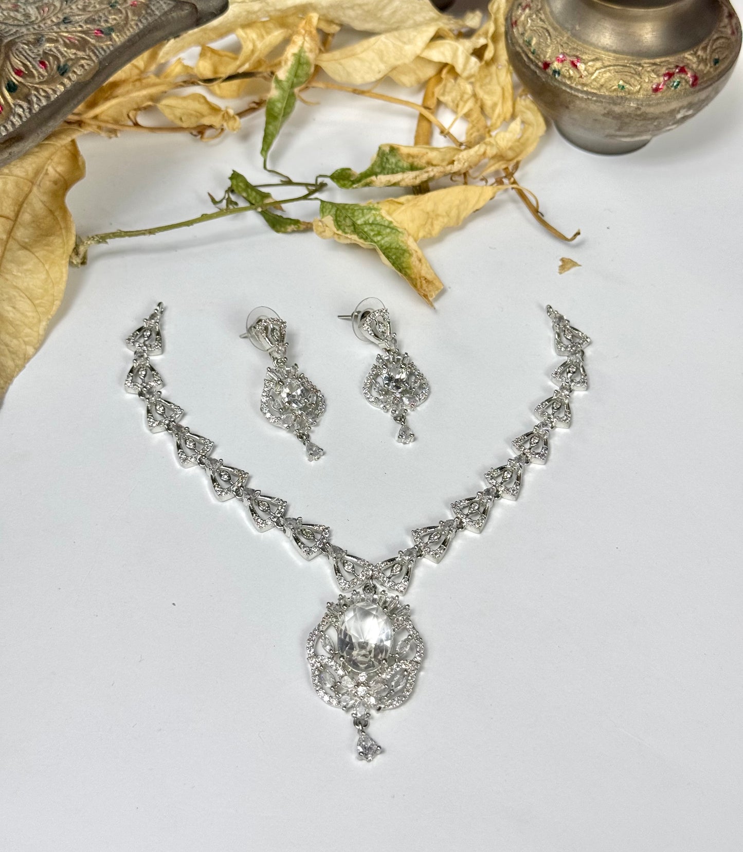 American Diamond 1 karat Necklace sets