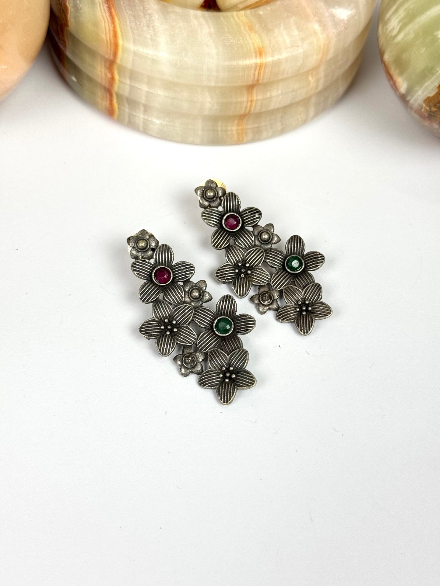 Brass made premium oxidised Earrings