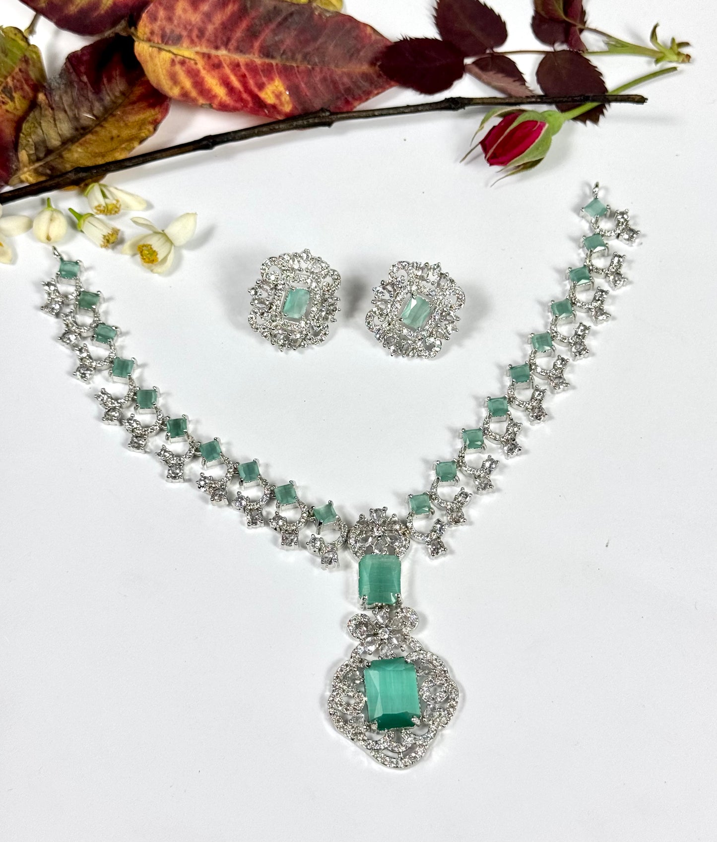 American Diamond 1 karat Necklace set