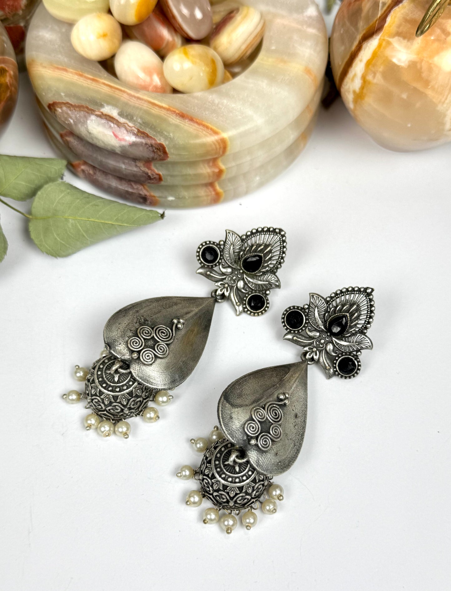 Brass Made Premium Oxidised Jhumkas