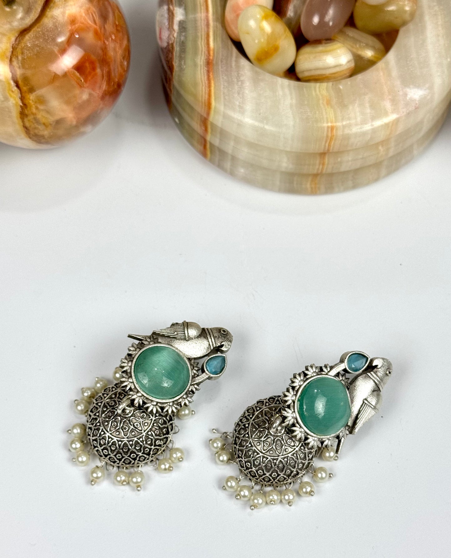 Brass made Premium Oxidised Jhumkas