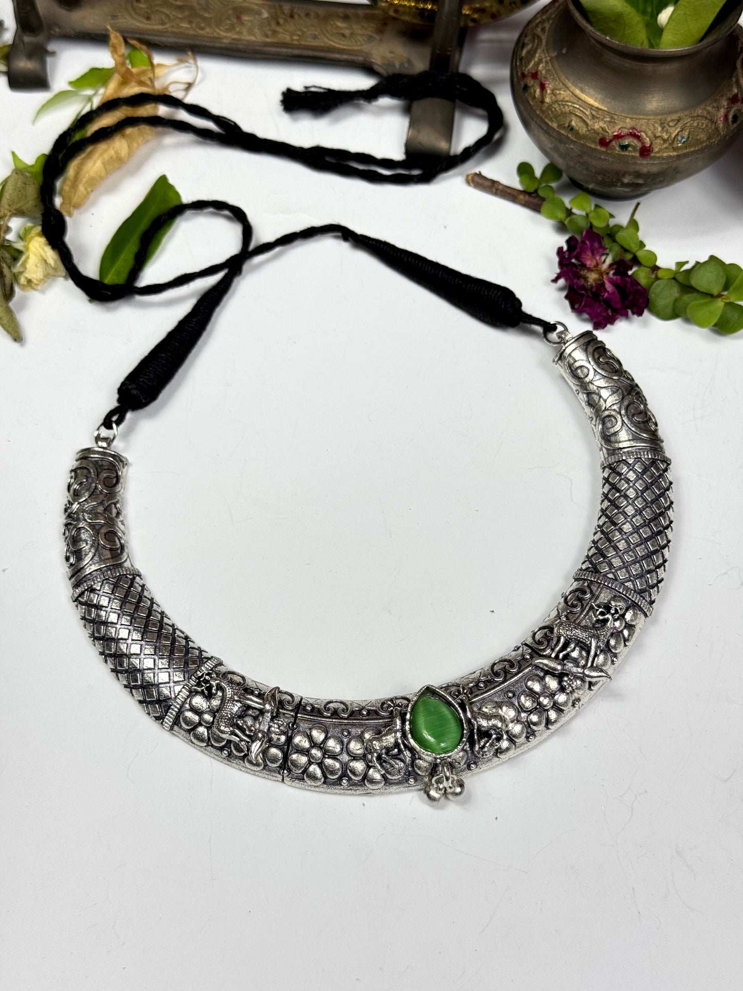 Premium Oxidised Diwar Necklace