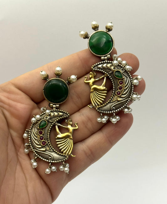 Premium Oxidised Eliana Earrings