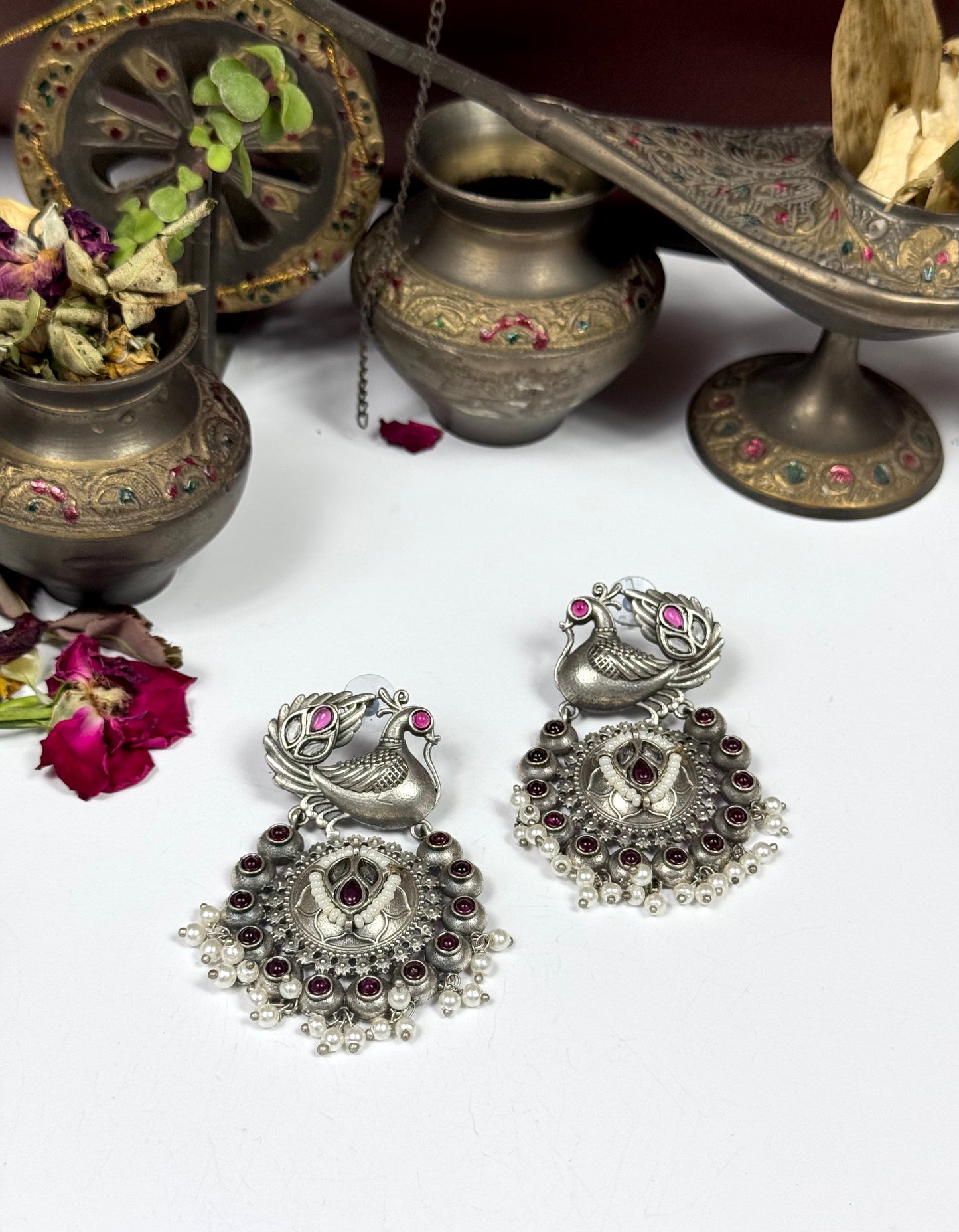 Premium Oxidised Azra Earrings