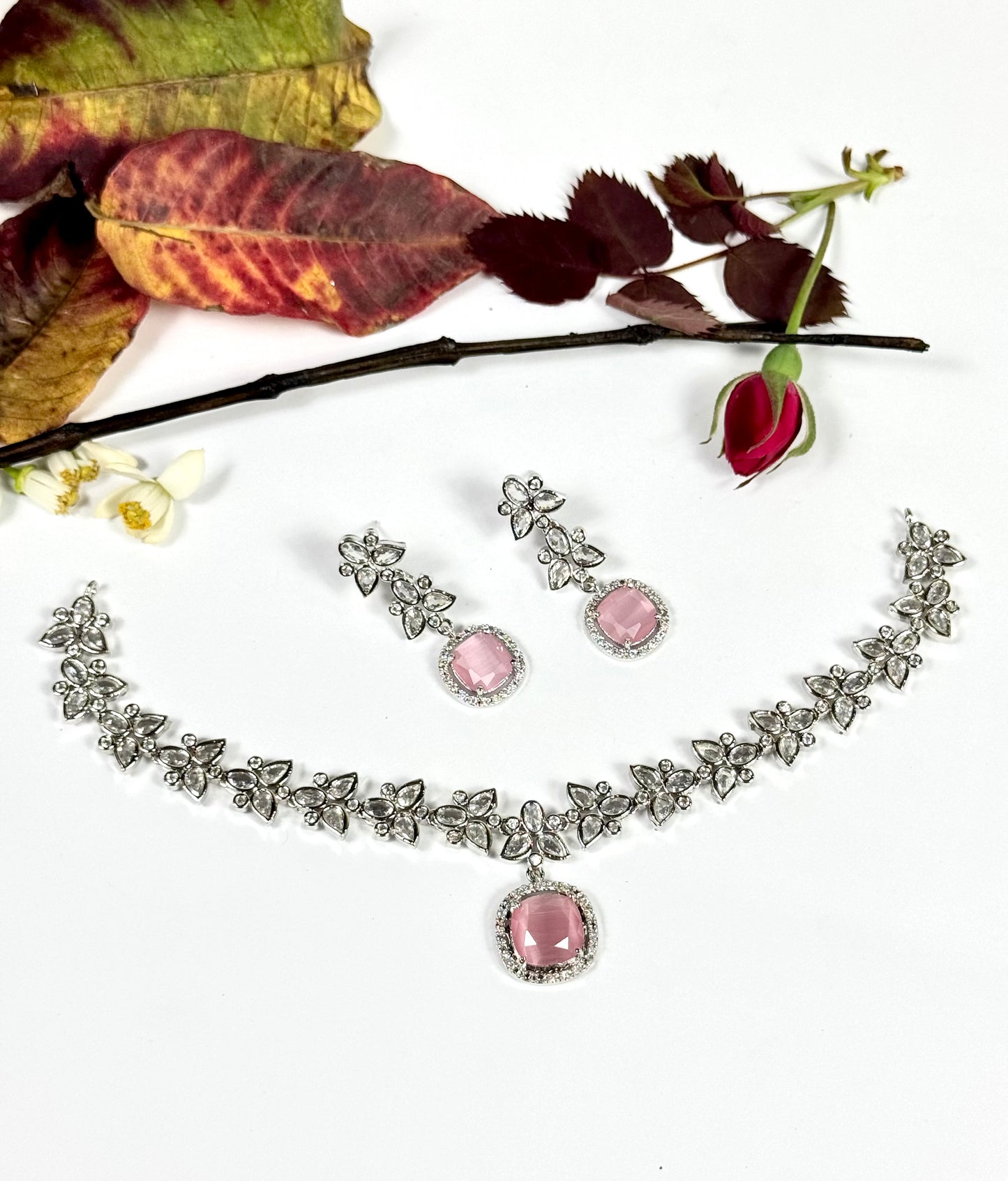 American Diamond 1 karat Necklace set