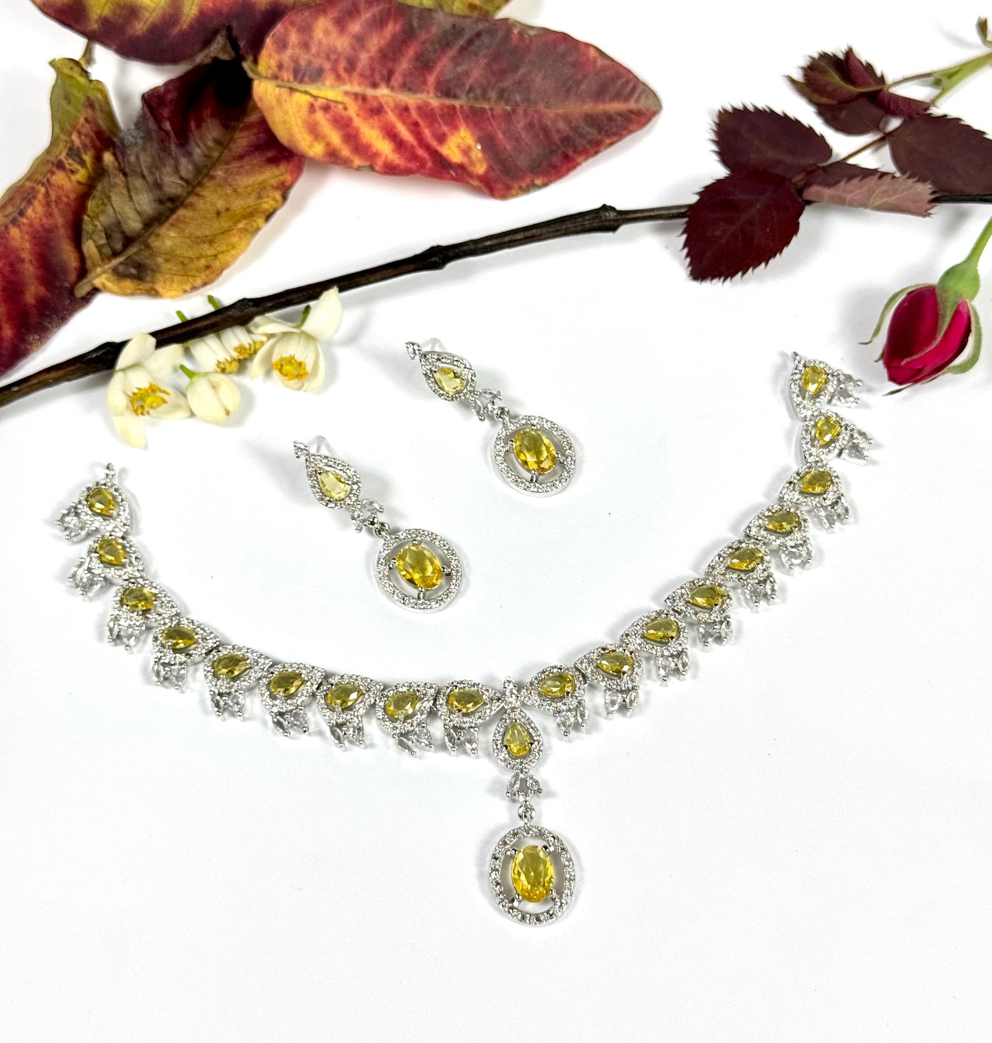 American Diamond 1 karat Necklace set