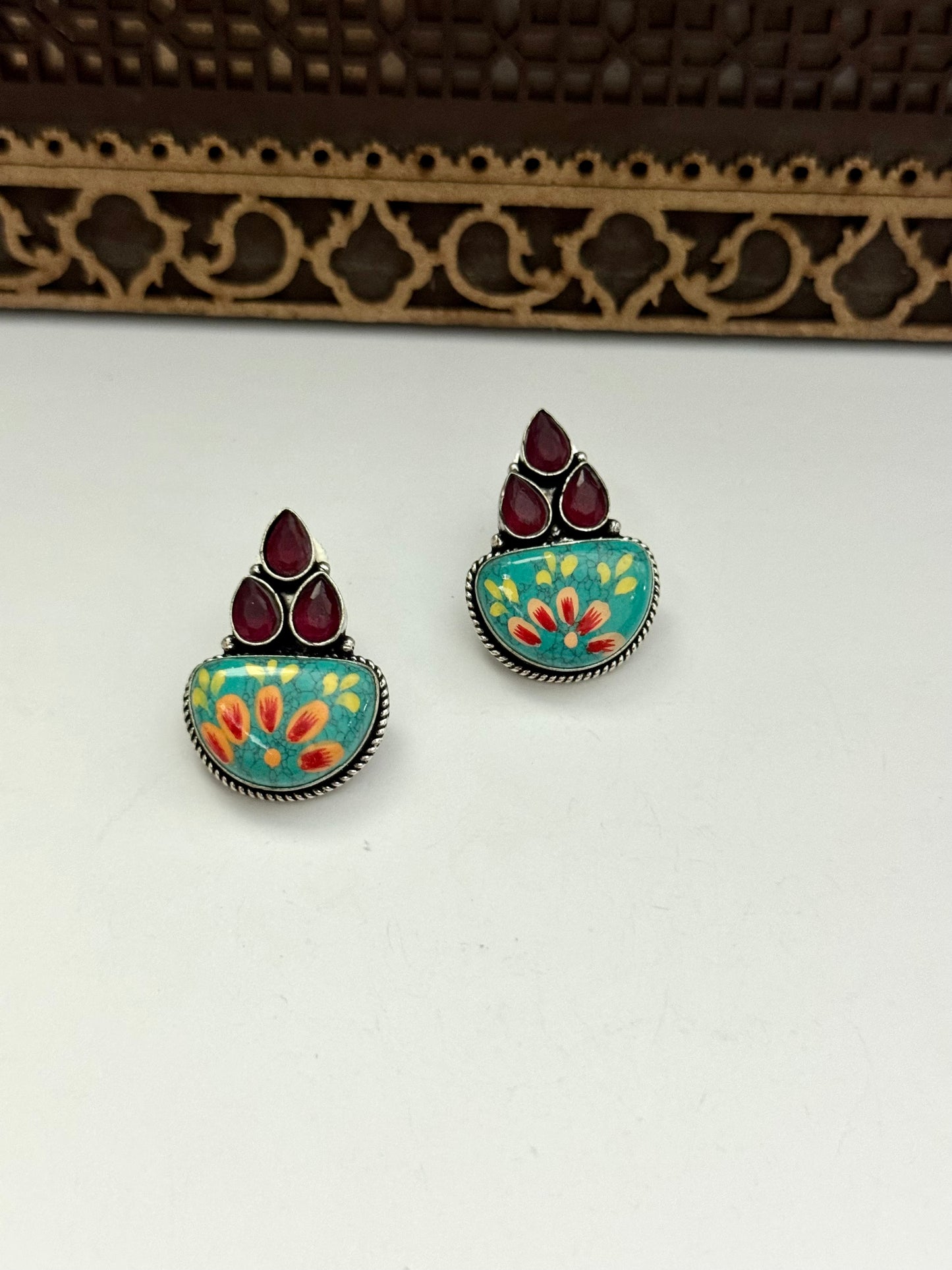Premium brass made oxidised Earrings