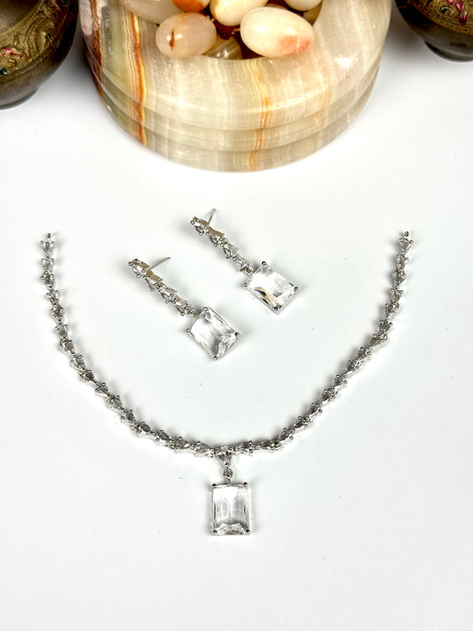 American Diamond 1karat Necklace set