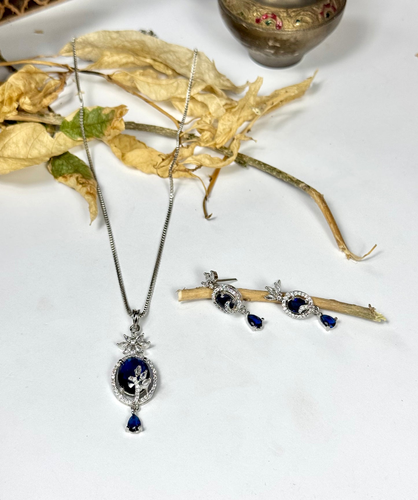 American Diamond 1 karat Pendant sets