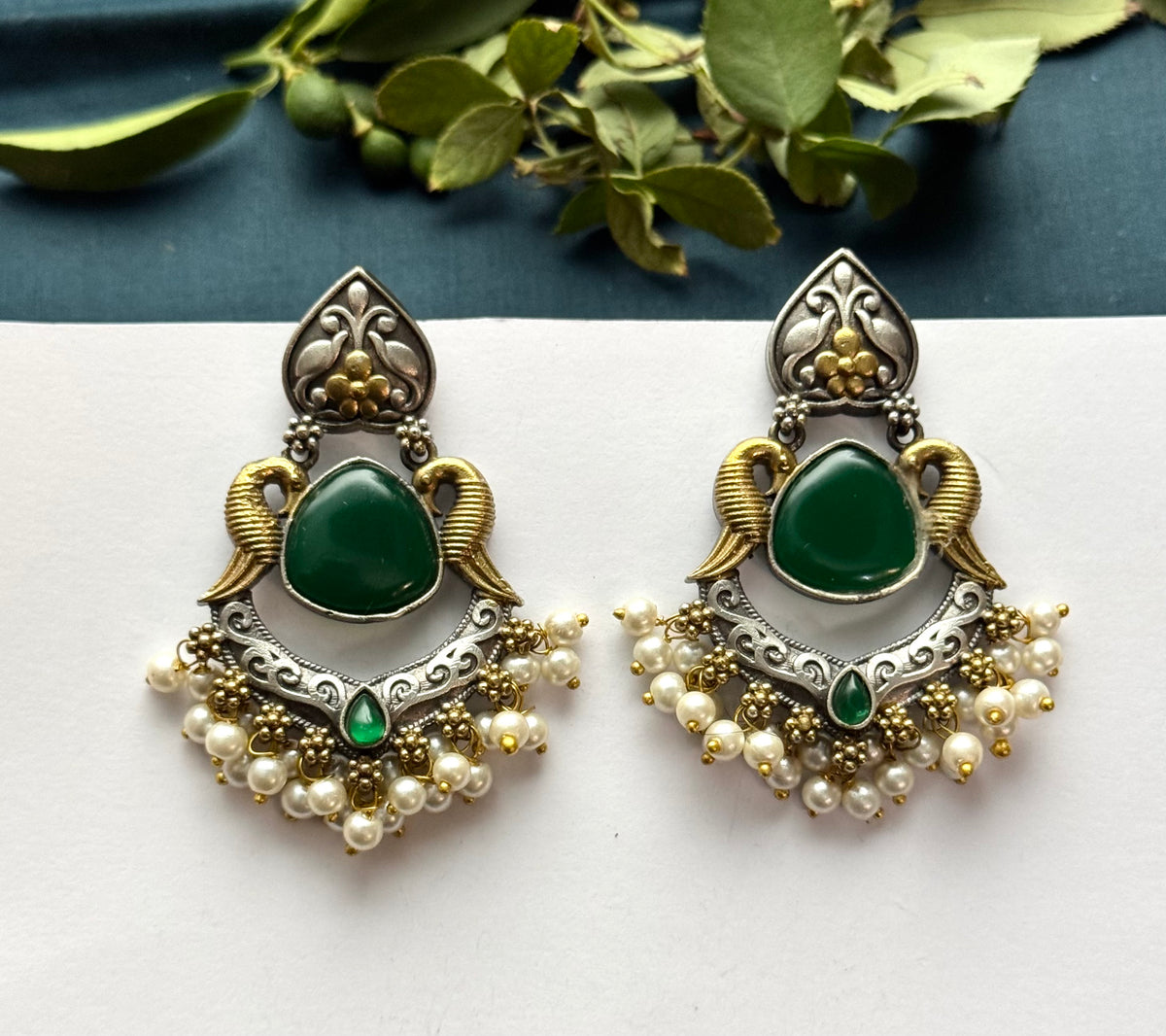 Premium Brass Made oxidised Earrings