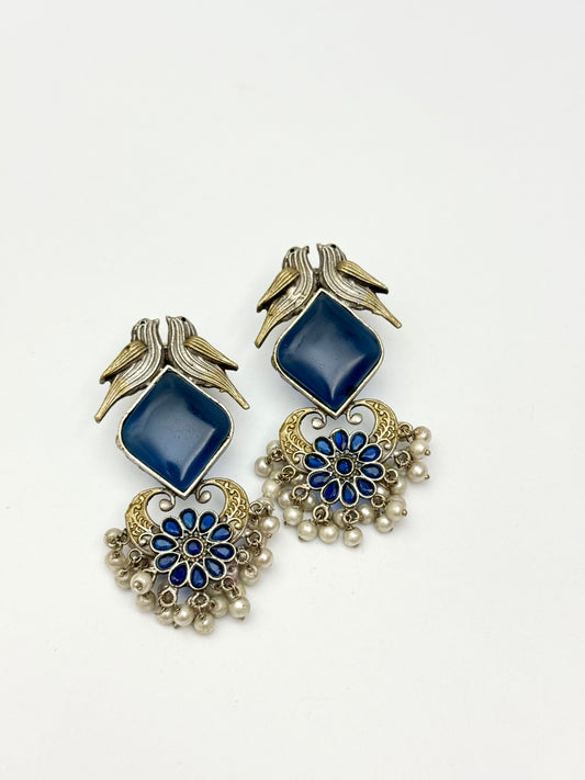 Brass Made Premium Oxidised Earrings