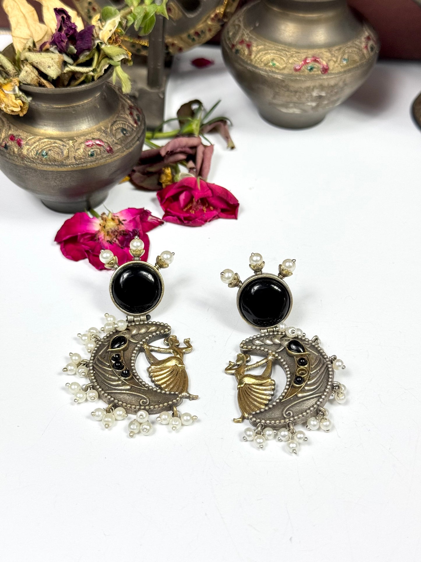 Premium Oxidised Eliana Earrings